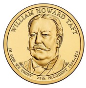USA $1 William Howard Taft 2013 D KM# 549 WILLIAM HOWARD TAFT IN GOD WE TRUST 27TH PRESIDENT 1909-1913 coin obverse USA $1 William Howard Taft 2013 D KM# 549 WILLIAM HOWARD TAFT IN GOD WE TRUST 27TH PRESIDENT 1909-1913 coin obverse
