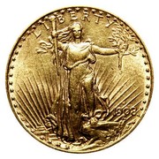 USA Twenty Dollars St. Gaudens Double Eagle - No motto 1908 D KM# 127 LIBERTY coin obverse USA Twenty Dollars St. Gaudens Double Eagle - No motto 1908 D KM# 127 LIBERTY coin obverse