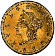 USA 1/2 Dollar Liberty (Round) 1853 KM# 11.5 G.G. coin obverse USA 1/2 Dollar Liberty (Round) 1853 KM# 11.5 G.G. coin obverse