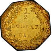 USA 1/2 Dollar Octagonal 1882 KM# 9.4 1/2 DOLLAR CAL coin reverse USA 1/2 Dollar Octagonal 1882 KM# 9.4 1/2 DOLLAR CAL coin reverse