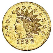 USA 1/2 Dollar Young Indian head (Round) 1882 KM# 12.4 1882 coin obverse USA 1/2 Dollar Young Indian head (Round) 1882 KM# 12.4 1882 coin obverse