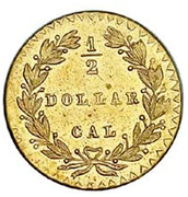 USA 1/2 Dollar Young Indian head (Round) 1882 KM# 12.4 1/2 DOLLAR CAL. coin reverse USA 1/2 Dollar Young Indian head (Round) 1882 KM# 12.4 1/2 DOLLAR CAL. coin reverse
