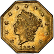 USA 1/4 Dol. Liberty Octagonal 1854 KM# 1.5 1854 coin obverse USA 1/4 Dol. Liberty Octagonal 1854 KM# 1.5 1854 coin obverse
