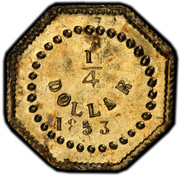 USA 1/4 Dollar 1853 KM# 1.4 Small size Gold Coins 1/4 DOLLAR *YEAR* coin reverse USA 1/4 Dollar 1853 KM# 1.4 Small size Gold Coins 1/4 DOLLAR *YEAR* coin reverse