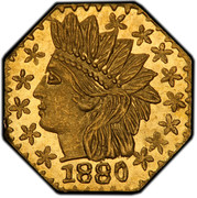 USA 1/4 Dollar Indian Head (Octagonal) 1880 KM# 2.4 1880 coin obverse USA 1/4 Dollar Indian Head (Octagonal) 1880 KM# 2.4 1880 coin obverse