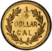 USA 1/4 Dollar Liberty Round 1871 KM# 5.8 1/4 DOLLAR CAL coin reverse USA 1/4 Dollar Liberty Round 1871 KM# 5.8 1/4 DOLLAR CAL coin reverse