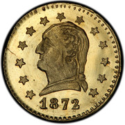 USA 1/4 Dollar Washington Head (Round) 1872 KM# 7 1872 coin obverse USA 1/4 Dollar Washington Head (Round) 1872 KM# 7 1872 coin obverse