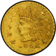 USA 1/4 Dollar Young Indian head (Round) 1882 KM# 6.4 1882 coin obverse USA 1/4 Dollar Young Indian head (Round) 1882 KM# 6.4 1882 coin obverse