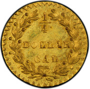 USA 1/4 Dollar Young Indian head (Round) 1882 KM# 6.4 1/4 DOLLAR CAL coin reverse USA 1/4 Dollar Young Indian head (Round) 1882 KM# 6.4 1/4 DOLLAR CAL coin reverse