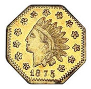 USA 1 Dollar Indian (Octagonal) 1875 KM# 14.2 1875 coin obverse USA 1 Dollar Indian (Octagonal) 1875 KM# 14.2 1875 coin obverse