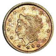 USA 1 Dollar Round 1870 KM# 15.2 G coin obverse USA 1 Dollar Round 1870 KM# 15.2 G coin obverse