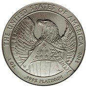 USA $100 American Eagle 2007 W Freedom Frosted Proof KM# 417 UNITED STATES OF AMERICA W DW $100 .9995 PLATINUM 1 OZ. coin reverse USA $100 American Eagle 2007 W Freedom Frosted Proof KM# 417 UNITED STATES OF AMERICA W DW $100 .9995 PLATINUM 1 OZ. coin reverse