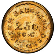 USA $2.50 (1831-42) KM# 93.2 Christopher Bechtler (North Carolina) NORTH CAROLINA GOLD. 2.50. 20. G. coin obverse USA $2.50 (1831-42) KM# 93.2 Christopher Bechtler (North Carolina) NORTH CAROLINA GOLD. 2.50. 20. G. coin obverse