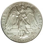 USA $25 American Eagle 2008 W Proof KM# 435 UNITED STATES OF AMERICA 1/4 OZ W .9995 PLATINUM $25 coin reverse USA $25 American Eagle 2008 W Proof KM# 435 UNITED STATES OF AMERICA 1/4 OZ W .9995 PLATINUM $25 coin reverse