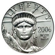 USA $50 American Eagle 2006 W Proof KM# 391 LIBERTY 2006 IN GOD WE TRUST E PLURIBUS UNUM coin obverse USA $50 American Eagle 2006 W Proof KM# 391 LIBERTY 2006 IN GOD WE TRUST E PLURIBUS UNUM coin obverse