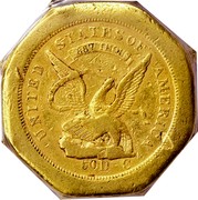 USA 50 D 1851 KM# 31.3 Dunbar & Company UNITED STATES OF AMERICA 887 THOUS 50 D C coin obverse USA 50 D 1851 KM# 31.3 Dunbar & Company UNITED STATES OF AMERICA 887 THOUS 50 D C coin obverse