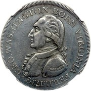 USA Cent 1792 KM# Tn61.2 Washington Pieces ∙ GEO. WASHINGTON BORN VIRGINIA FEB. 11. 1732 coin obverse USA Cent 1792 KM# Tn61.2 Washington Pieces ∙ GEO. WASHINGTON BORN VIRGINIA FEB. 11. 1732 coin obverse