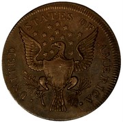 USA Cent 1792 KM# Tn60.2 Washington Pieces ∙ UNITED STATES OF AMERICA . coin reverse