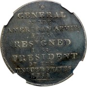 USA Cent 1792 KM# Tn61.2 Washington Pieces * GENERAL OF THE AMERICAN ARMIES 1775 RESIGNED 1783 PRESIDENT OF THE UNITED STATES 1789 coin reverse USA Cent 1792 KM# Tn61.2 Washington Pieces * GENERAL OF THE AMERICAN ARMIES 1775 RESIGNED 1783 PRESIDENT OF THE UNITED STATES 1789 coin reverse