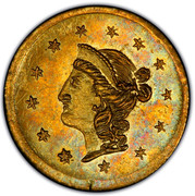 USA ½ Dollar Goofy Liberty head (Round) 1870 KM# 11.11 - coin obverse USA ½ Dollar Goofy Liberty head (Round) 1870 KM# 11.11 - coin obverse