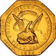 USA Fifty Dolls. U.S. Assay Office 1852 KM# 54a UNITED STATES OF AMERICA FIFTY DOLLS. 900 THOUS LIBERTY coin obverse USA Fifty Dolls. U.S. Assay Office 1852 KM# 54a UNITED STATES OF AMERICA FIFTY DOLLS. 900 THOUS LIBERTY coin obverse