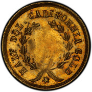 USA Half Dol. Liberty (Round) 1854 KM# 11.2 HALF DOL. CALIFORNIA GOLD coin reverse USA Half Dol. Liberty (Round) 1854 KM# 11.2 HALF DOL. CALIFORNIA GOLD coin reverse
