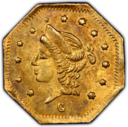 USA Half Dol. Octagonal 1869 KM# 8.8 G coin obverse USA Half Dol. Octagonal 1869 KM# 8.8 G coin obverse