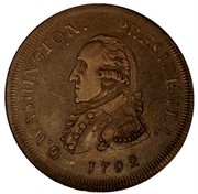USA Half Dollar 1792 KM# Tn63.2 Washington Pieces G. WASHINGTON. PRESIDENT. I. coin obverse