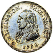 USA Half Dollar 1792 KM# Tn63.3 Washington Pieces G. WASHINGTON. PRESIDENT. I. coin obverse