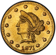 USA Half Dollar 1871 KM# 11.12 Small size Gold Coins H 1871 coin obverse USA Half Dollar 1871 KM# 11.12 Small size Gold Coins H 1871 coin obverse