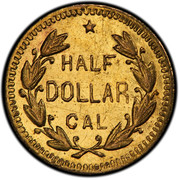 USA Half Dollar 1871 KM# 11.12 Small size Gold Coins HALF DOLLAR CAL coin reverse USA Half Dollar 1871 KM# 11.12 Small size Gold Coins HALF DOLLAR CAL coin reverse