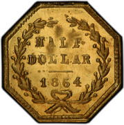 USA Half Dollar Octagonal 1864 KM# 8.7 HALF DOLLAR *YEAR* coin reverse USA Half Dollar Octagonal 1864 KM# 8.7 HALF DOLLAR *YEAR* coin reverse