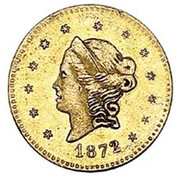 USA Half Dollar Round 1872 KM# 11.7 *YEAR* coin obverse USA Half Dollar Round 1872 KM# 11.7 *YEAR* coin obverse