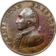 USA Halfpenny 1793 KM# Tn66.2 Washington Pieces WASHINGTON PRESIDENT. coin obverse USA Halfpenny 1793 KM# Tn66.2 Washington Pieces WASHINGTON PRESIDENT. coin obverse