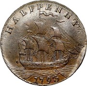 USA Halfpenny 1793 KM# Tn66.2 Washington Pieces HALFPENNY coin reverse USA Halfpenny 1793 KM# Tn66.2 Washington Pieces HALFPENNY coin reverse