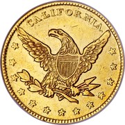 USA Ten Dollars Miners Bank 1849 KM# 36a CALIFORNIA. coin reverse USA Ten Dollars Miners Bank 1849 KM# 36a CALIFORNIA. coin reverse