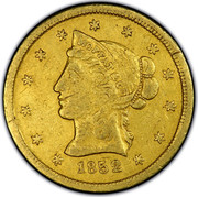 USA Ten D. 1852 KM# 39.1 Moffat & Company MOFFAT & CO coin obverse USA Ten D. 1852 KM# 39.1 Moffat & Company MOFFAT & CO coin obverse