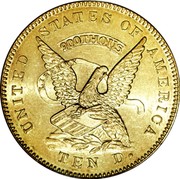 USA Ten D. 1853 KM# 52a United States Assay Office of Gold UNITED STATES OF AMERICA TEN D. 900 THOUS LIBERTY coin obverse USA Ten D. 1853 KM# 52a United States Assay Office of Gold UNITED STATES OF AMERICA TEN D. 900 THOUS LIBERTY coin obverse