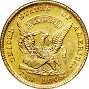 USA Ten Dols. 1852/1 KM# 29.1 Dunbar & Company UNITED STATES OF AMERICA. TEN DOLS. LIBERTY 884 THOUS coin obverse USA Ten Dols. 1852/1 KM# 29.1 Dunbar & Company UNITED STATES OF AMERICA. TEN DOLS. LIBERTY 884 THOUS coin obverse