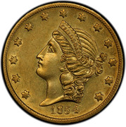 USA Twenty D. 1854 KM# 33.4 Kellogg & Company KELLOGG & CO coin obverse USA Twenty D. 1854 KM# 33.4 Kellogg & Company KELLOGG & CO coin obverse