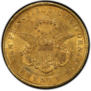 USA Twenty D. 1855 KM# 33.5 Kellogg & Company SAN FRANCISCO CALIFORNIA TWENTY D. coin reverse USA Twenty D. 1855 KM# 33.5 Kellogg & Company SAN FRANCISCO CALIFORNIA TWENTY D. coin reverse