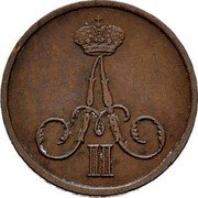 Russia 1/2 Kopek Denezhka BM 1858 ВМ Y# 2.2 А II coin obverse Russia 1/2 Kopek Denezhka BM 1858 ВМ Y# 2.2 А II coin obverse