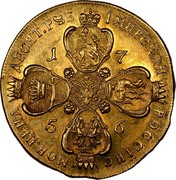 Russia 10 Roubles Elizaveta (СПБ) 1756 СПБ C# 28.2 ИМПРСКАЯ РОССІЙС МОН ∙ ЦЕНА ДЕСЯТ.РꙊБ 1 7 5 5 coin reverse Russia 10 Roubles Elizaveta (СПБ) 1756 СПБ C# 28.2 ИМПРСКАЯ РОССІЙС МОН ∙ ЦЕНА ДЕСЯТ.РꙊБ 1 7 5 5 coin reverse