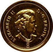 Canada 25 Cents Baby 2009 Prooflike KM# 934 ELIZABETH II D∙G∙REGINA coin obverse