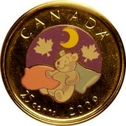 Canada 25 Cents Baby 2009 Prooflike KM# 934 CANADA 25 CENTS 2009 coin reverse