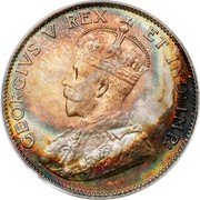 Canada 25 Cents George V 1911 KM# 18 GEORGIVS V REX ET IND:IMP: coin obverse Canada 25 Cents George V 1911 KM# 18 GEORGIVS V REX ET IND:IMP: coin obverse