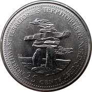 Canada 25 Cents Northwest Territories (1992) KM# 212 NORTHWEST TERRITORIES∙TERRITOIRES DU NORD-OUEST 25 CENTS coin reverse Canada 25 Cents Northwest Territories (1992) KM# 212 NORTHWEST TERRITORIES∙TERRITOIRES DU NORD-OUEST 25 CENTS coin reverse