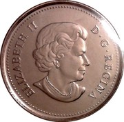 Canada 25 Cents Peregrine Falcon 2011 KM# 1169 ELIZABETH II D∙G∙REGINA coin obverse Canada 25 Cents Peregrine Falcon 2011 KM# 1169 ELIZABETH II D∙G∙REGINA coin obverse