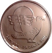 Canada 25 Cents Peregrine Falcon 2011 KM# 1169 CANADA ∙ 25 CENTS 2011 coin reverse Canada 25 Cents Peregrine Falcon 2011 KM# 1169 CANADA ∙ 25 CENTS 2011 coin reverse