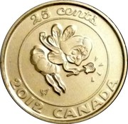 Canada 25 Cents Tooth Fairy 2012 KM# 1227 25 CENTS 2012 CANADA coin reverse